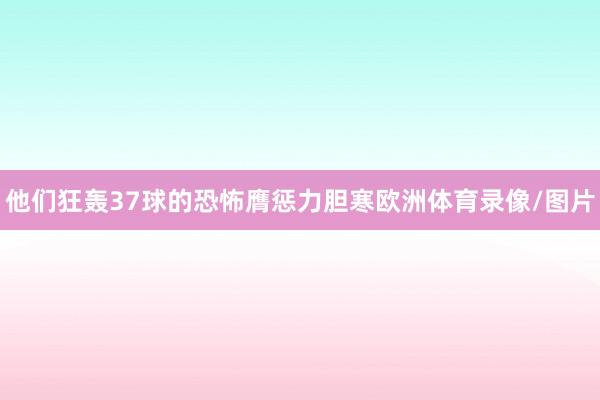他们狂轰37球的恐怖膺惩力胆寒欧洲体育录像/图片