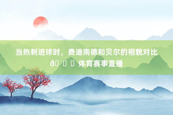 当热刺进球时，费迪南德和贝尔的相貌对比😂体育赛事直播