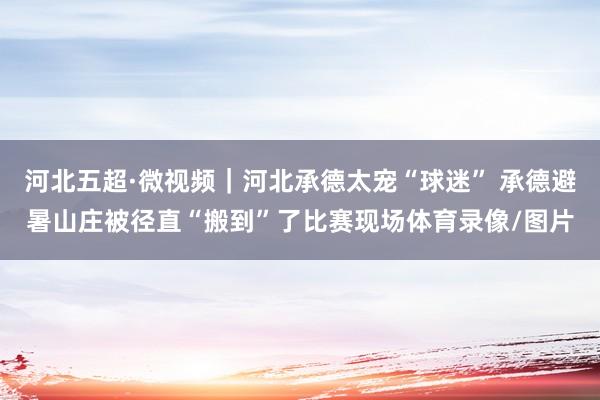 河北五超·微视频｜河北承德太宠“球迷” 承德避暑山庄被径直“搬到”了比赛现场体育录像/图片