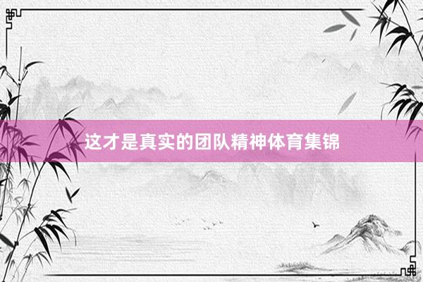 这才是真实的团队精神体育集锦
