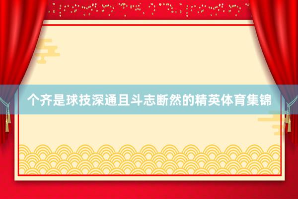 个齐是球技深通且斗志断然的精英体育集锦