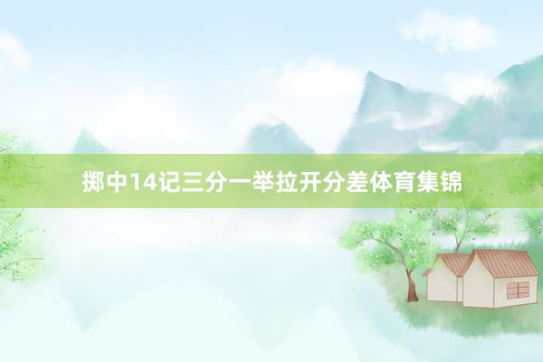 掷中14记三分一举拉开分差体育集锦