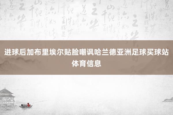 进球后加布里埃尔贴脸嘲讽哈兰德亚洲足球买球站体育信息