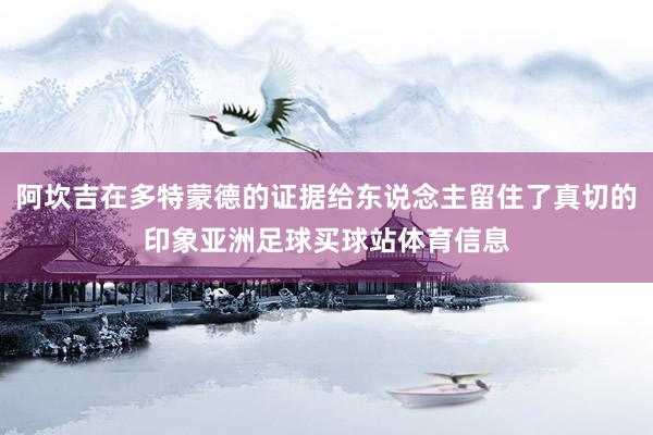 阿坎吉在多特蒙德的证据给东说念主留住了真切的印象亚洲足球买球站体育信息