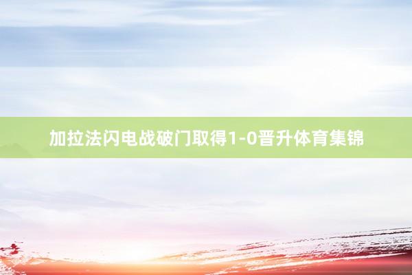 加拉法闪电战破门取得1-0晋升体育集锦