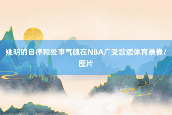 姚明的自律和处事气魄在NBA广受歌颂体育录像/图片